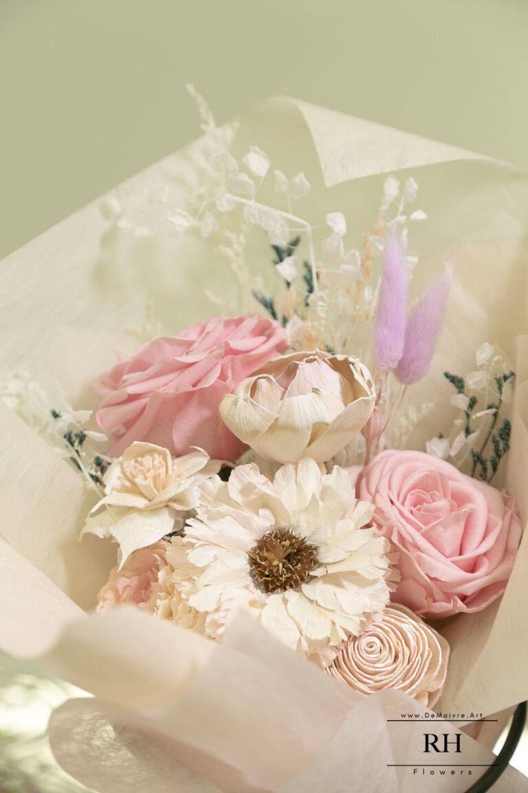 永生花花束 - Bianca (dried flower bouquet: Bianca​) - RH棣美竹北