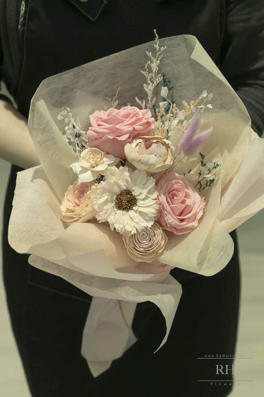 永生花花束 - Bianca (dried flower bouquet: Bianca​) - RH棣美竹北