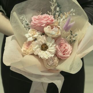 永生花花束 - Bianca (dried flower bouquet: Bianca​) - RH棣美竹北